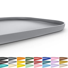 SMILOOL tapis d'alimentation en silicone avec rebord levé, antidérapant et facile à nettoyer.