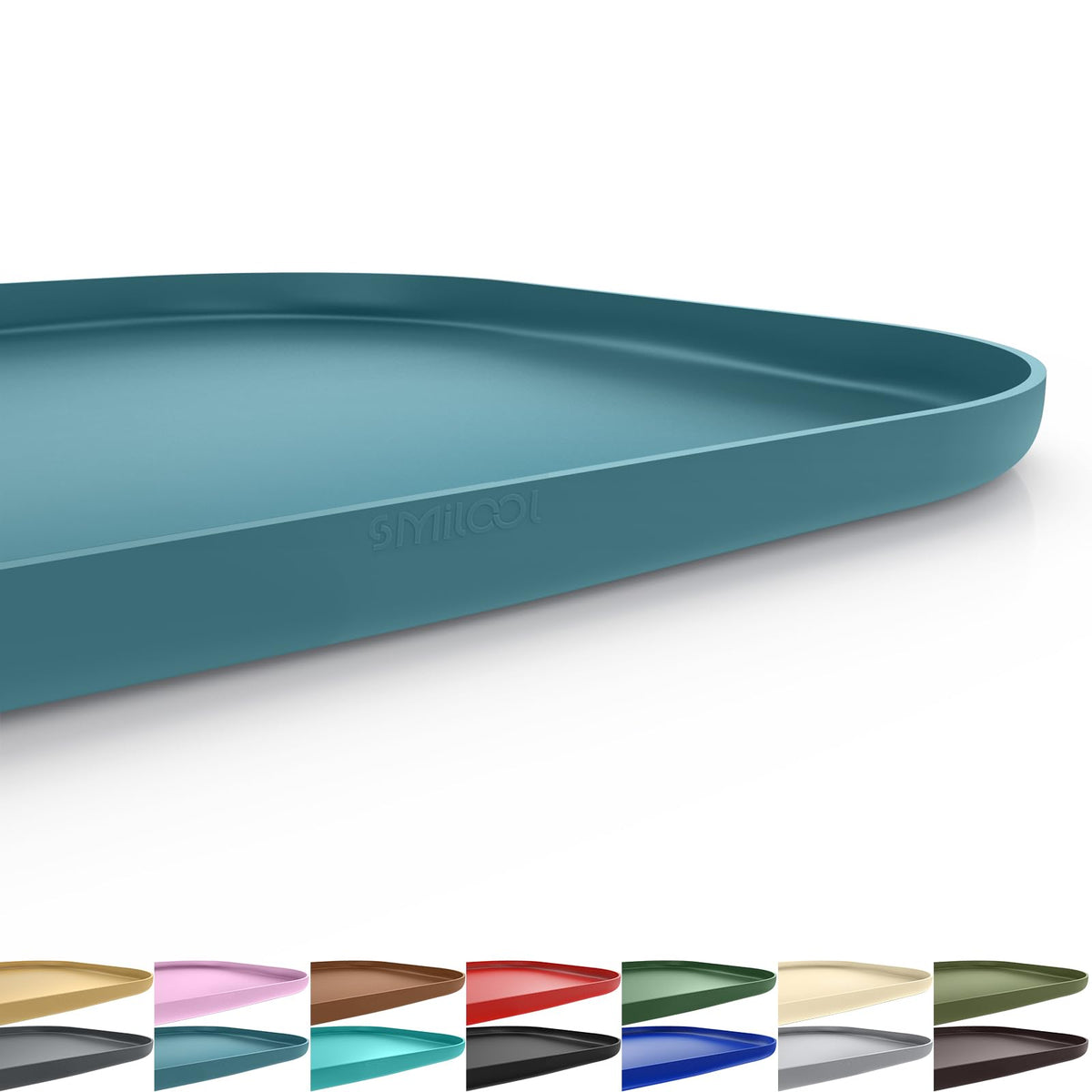 SMILOOL tapis alimentation animal bord surlevé, contient nourriture et liquides.