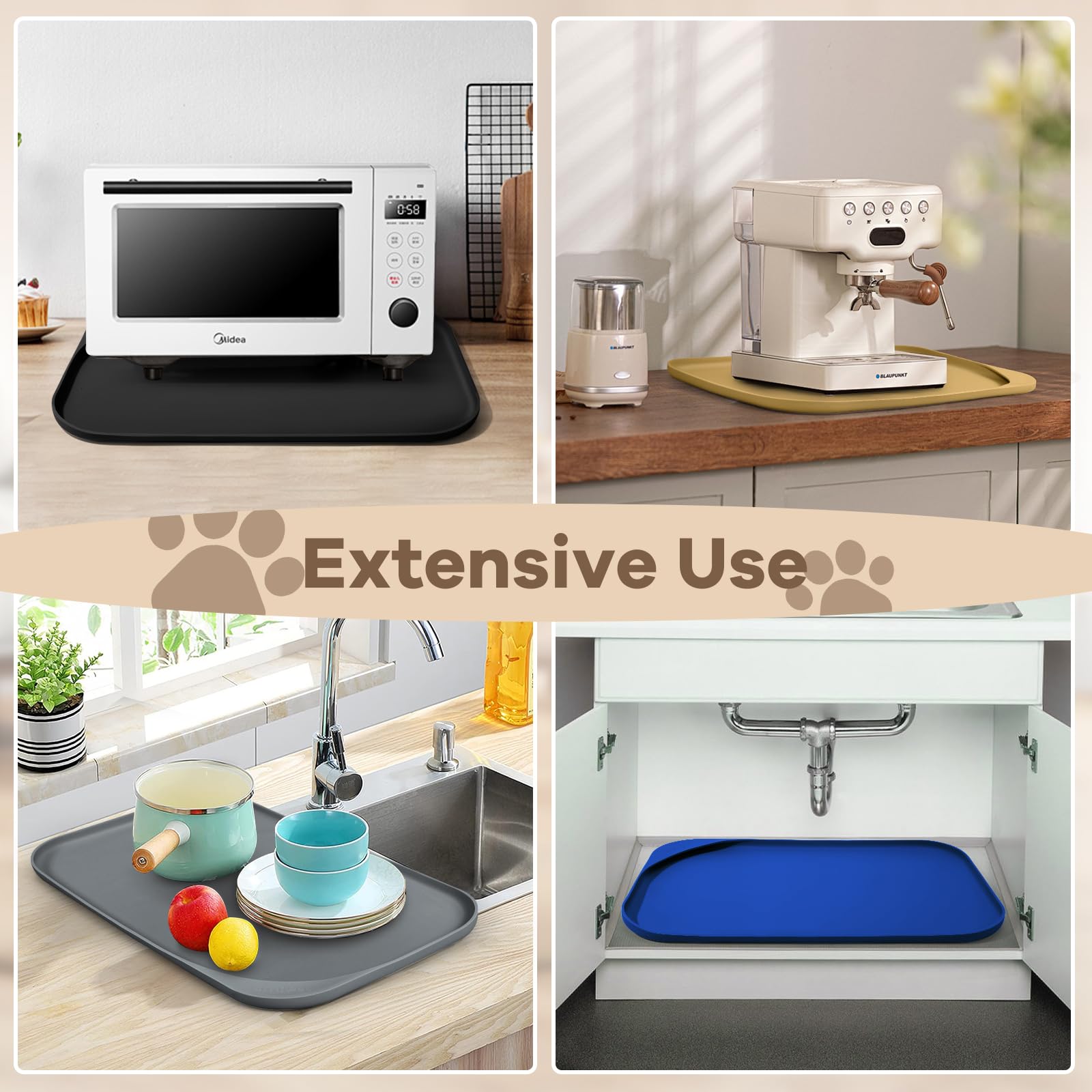 SMILOOL tapis pour usage domestique, convient aussi comme dessous de fontaine pour animaux.