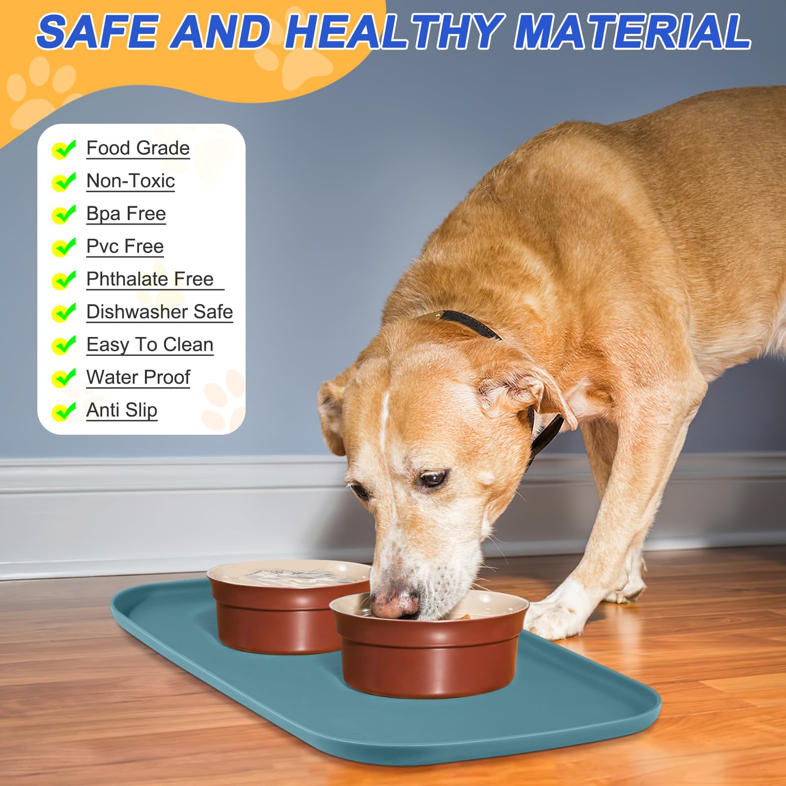 SMILOOL tapis alimentation silicone 19x12 convient à la plupart des gamelles.