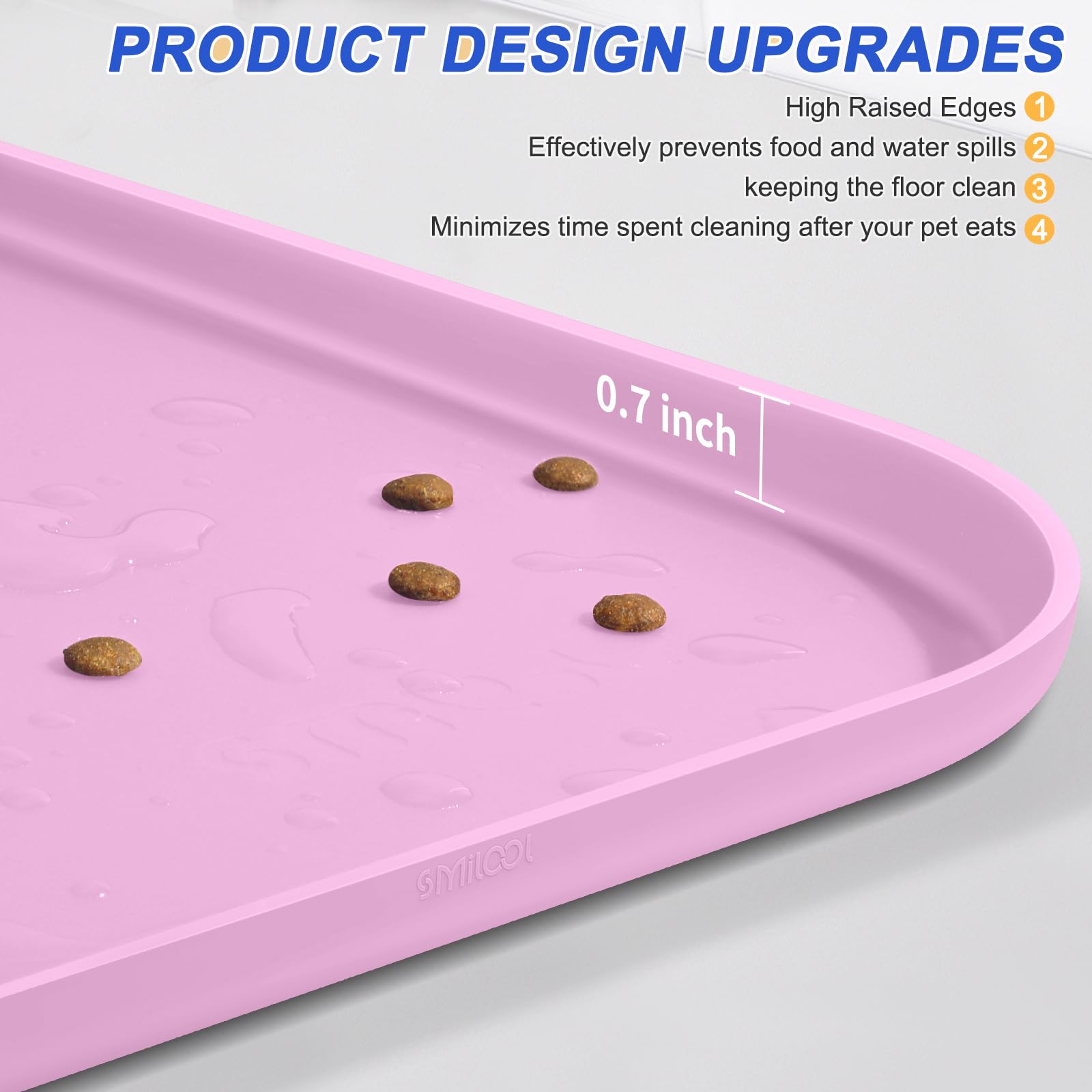 SMILOOL tapis-nourriture silicone compatible tailles 22×14.