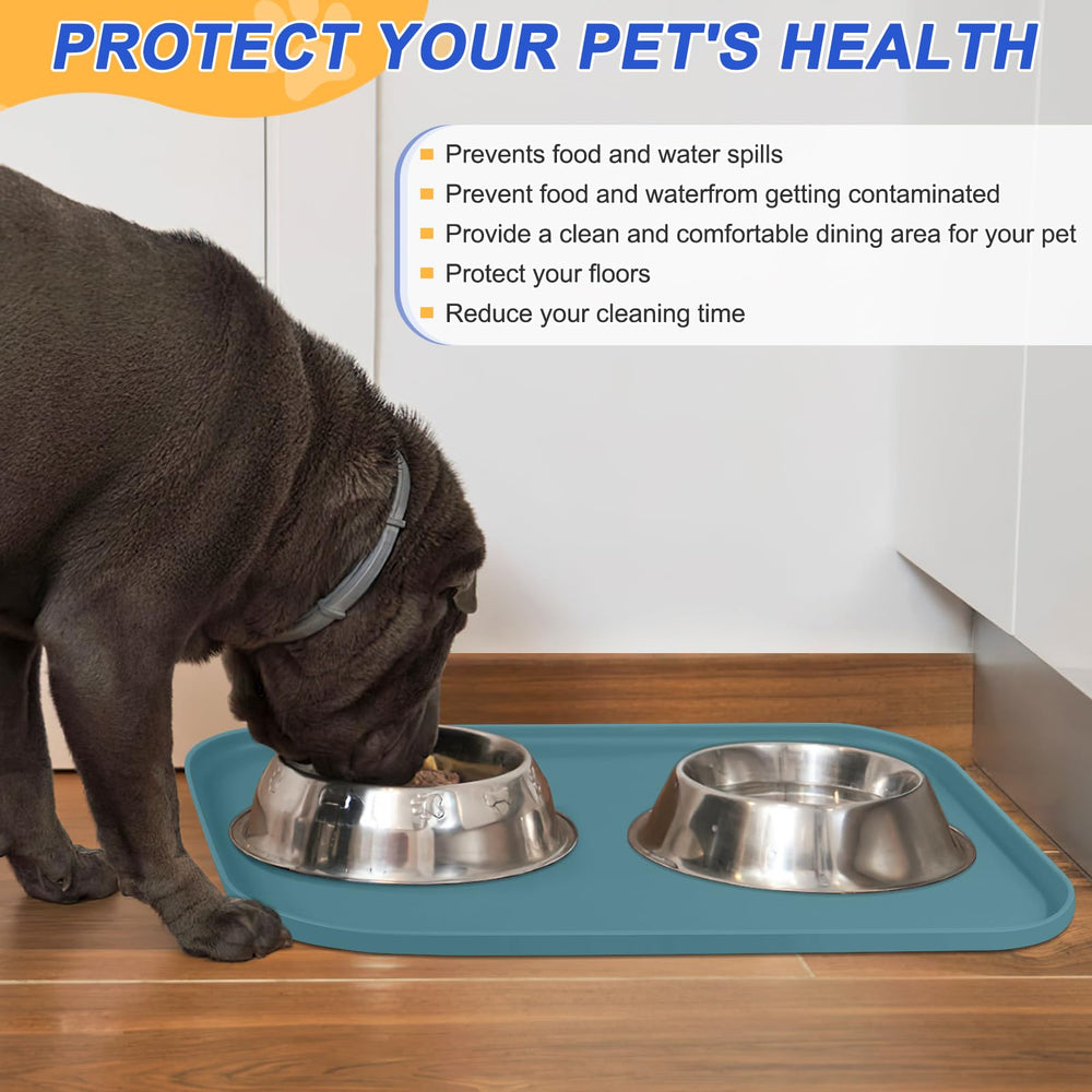 SMILOOL tapis alimentation silicone lavable au lave-vaisselle pour nettoyage facile.