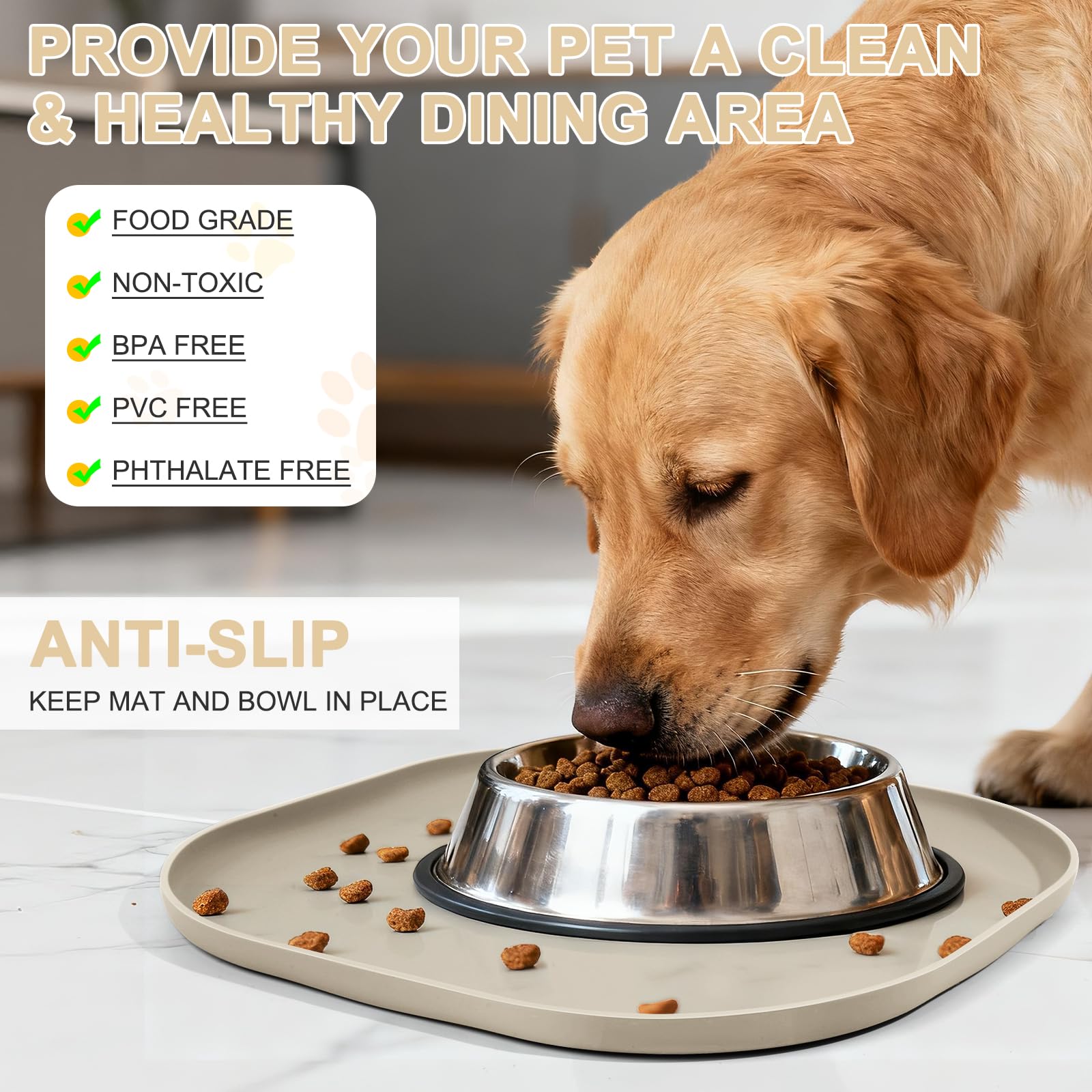 Smilool tapis silicone alimentaire non toxique sans BPA et sans phtalates