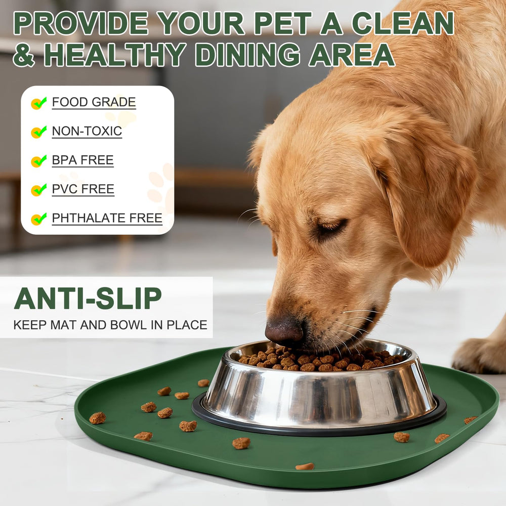 Tapis SMILOOL en silicone alimentaire sans BPA sûr pour repas d’animaux.