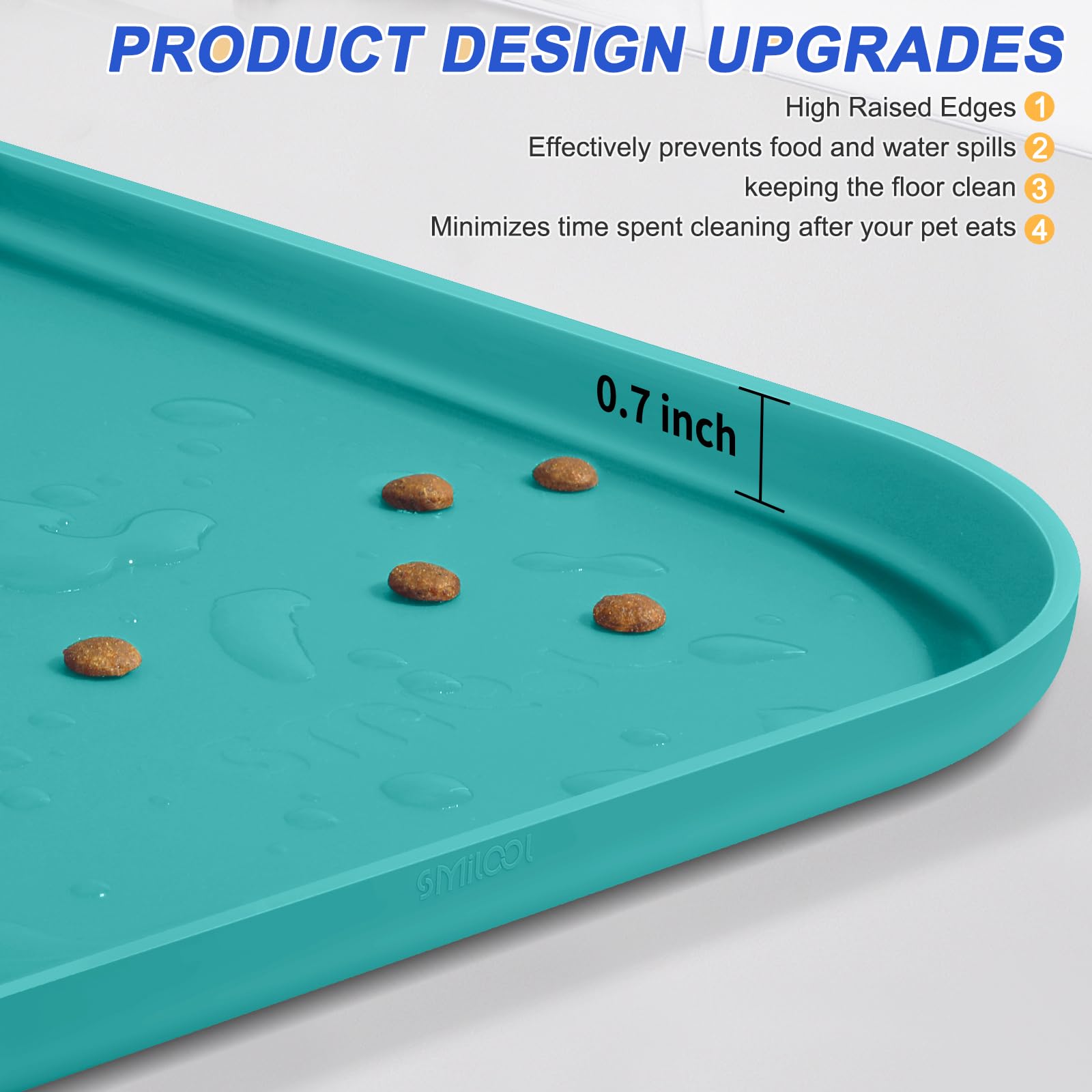 SMILOOL tapis silicone 22x14, convient aux gamelles moyennes.