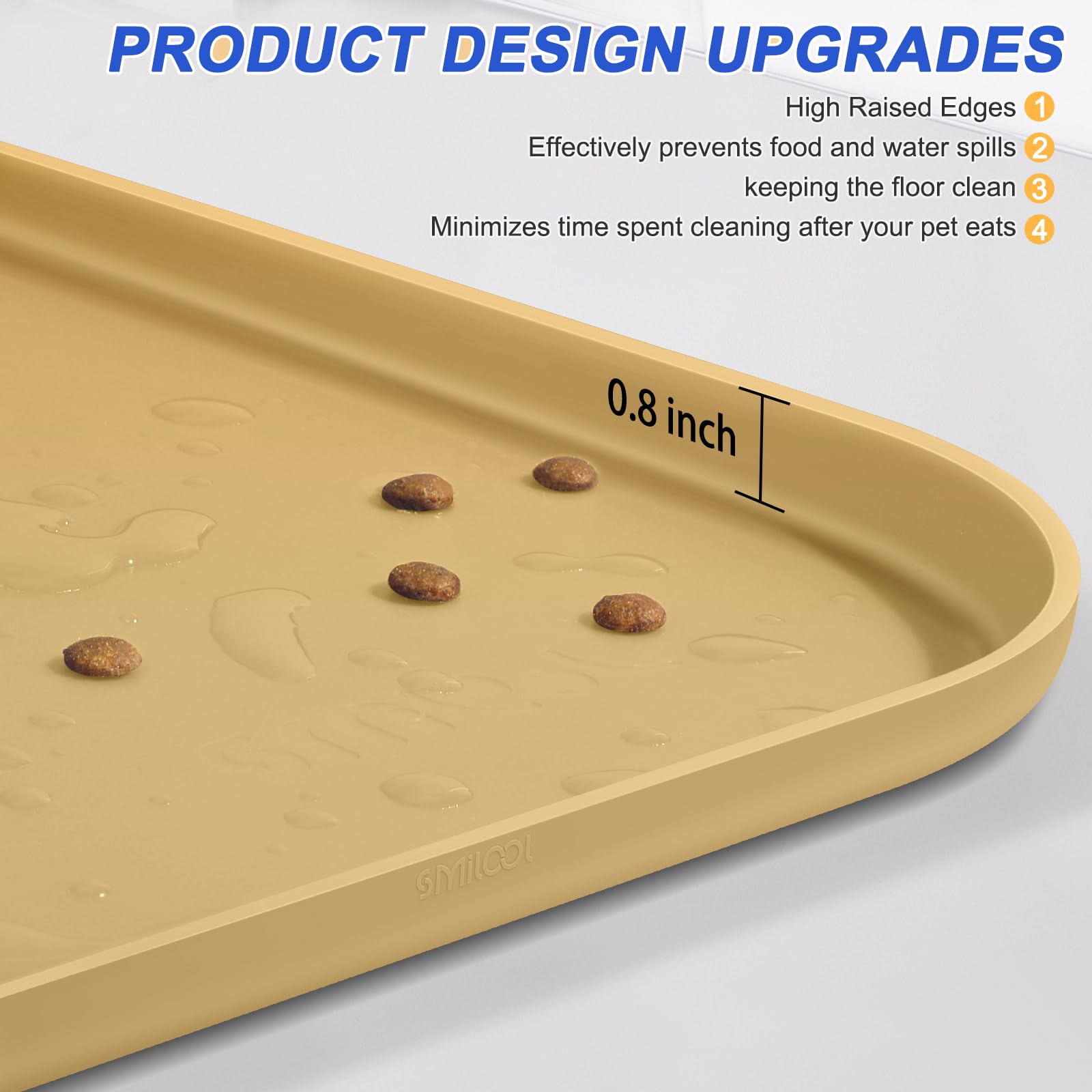 SMILOOL tapis silicone anti-glisse maintient les bols en place pendant le repas.
