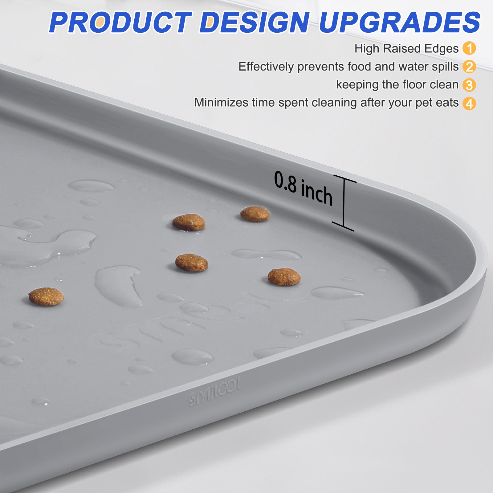 SMILOOL tapis alimentation silicone antiderapant, anti-glisse pour bols en place