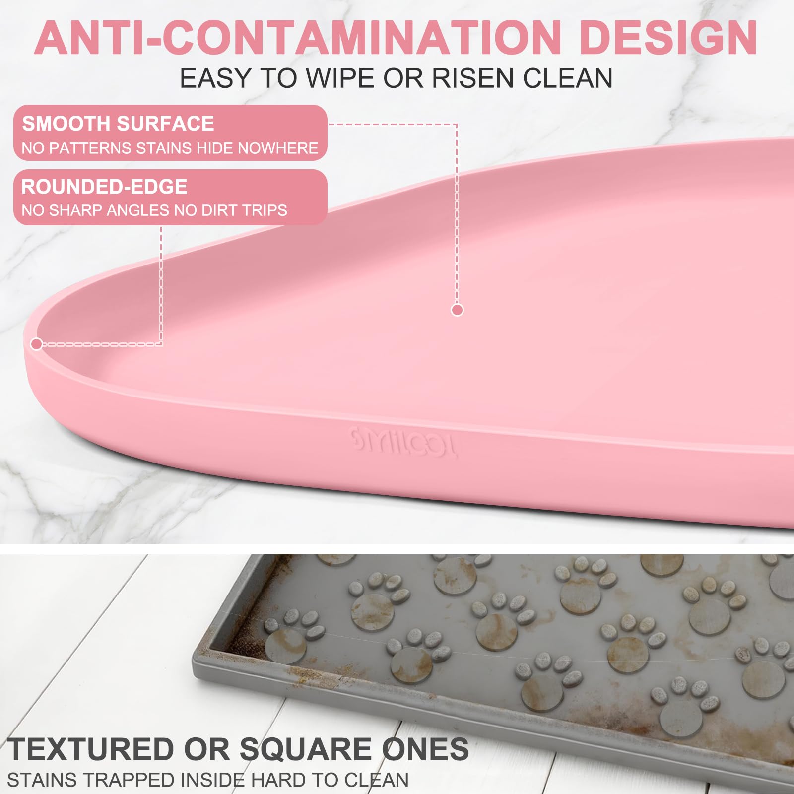 Smiloool tapis couleur rose Sakura apporte une touche douce au coin repas.