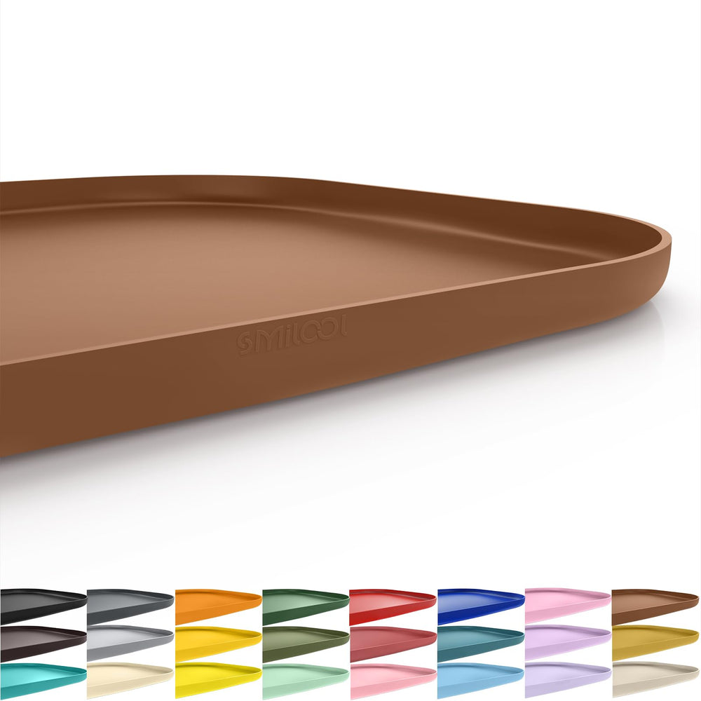 Tapis SMILOOL pour chat avec bord-eleve, contenu et nourriture gardés.