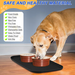 SMILOOL tapis nourriture silicone bord épais pour contenir nourriture et liquides.