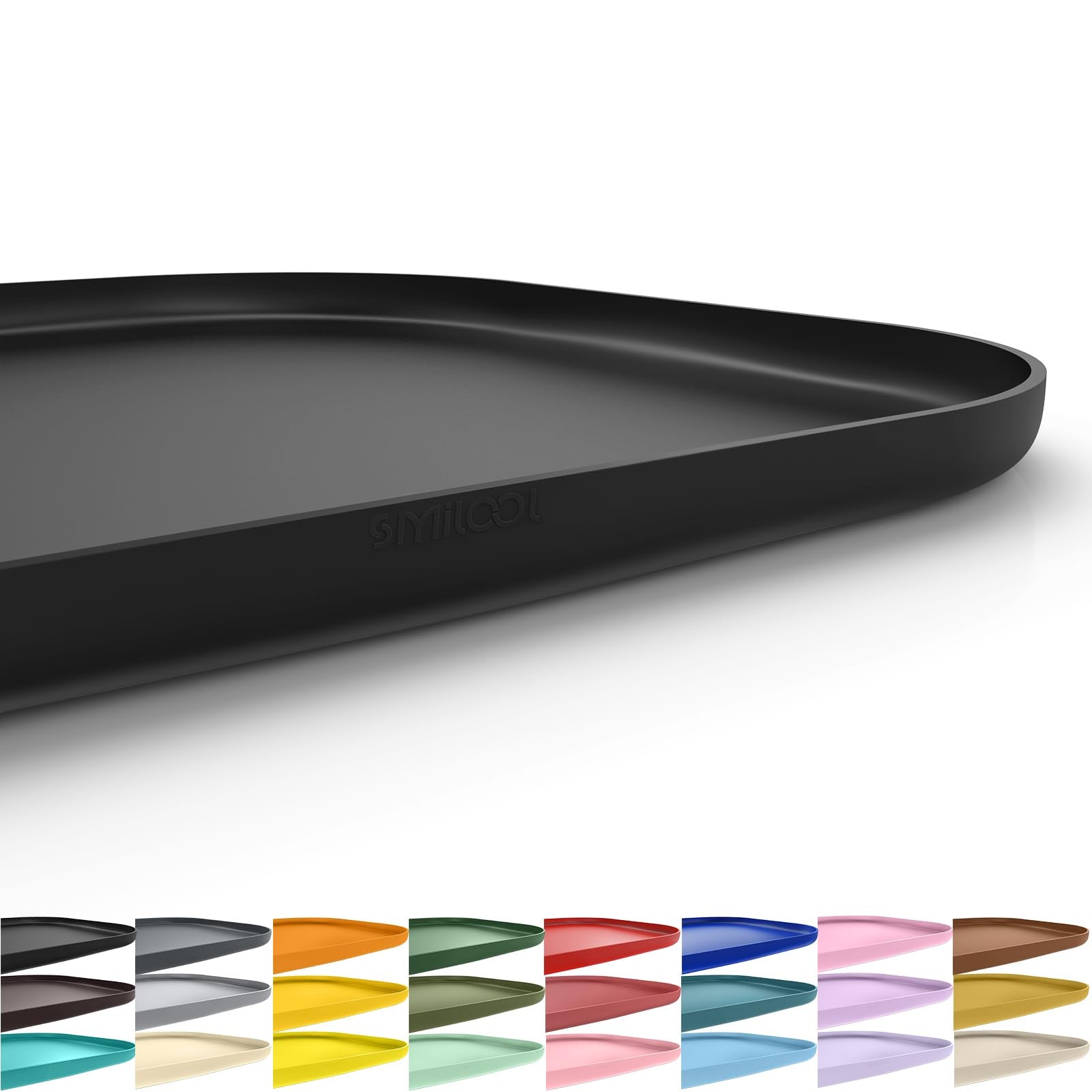 SMILOOL tapis nourriture silicone avec rebord relevé pour garder les repas propres.