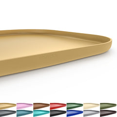 SMILOOL tapis-nourriture silicone rebord-eleve: retient nourriture et liquides pour un sol propre.