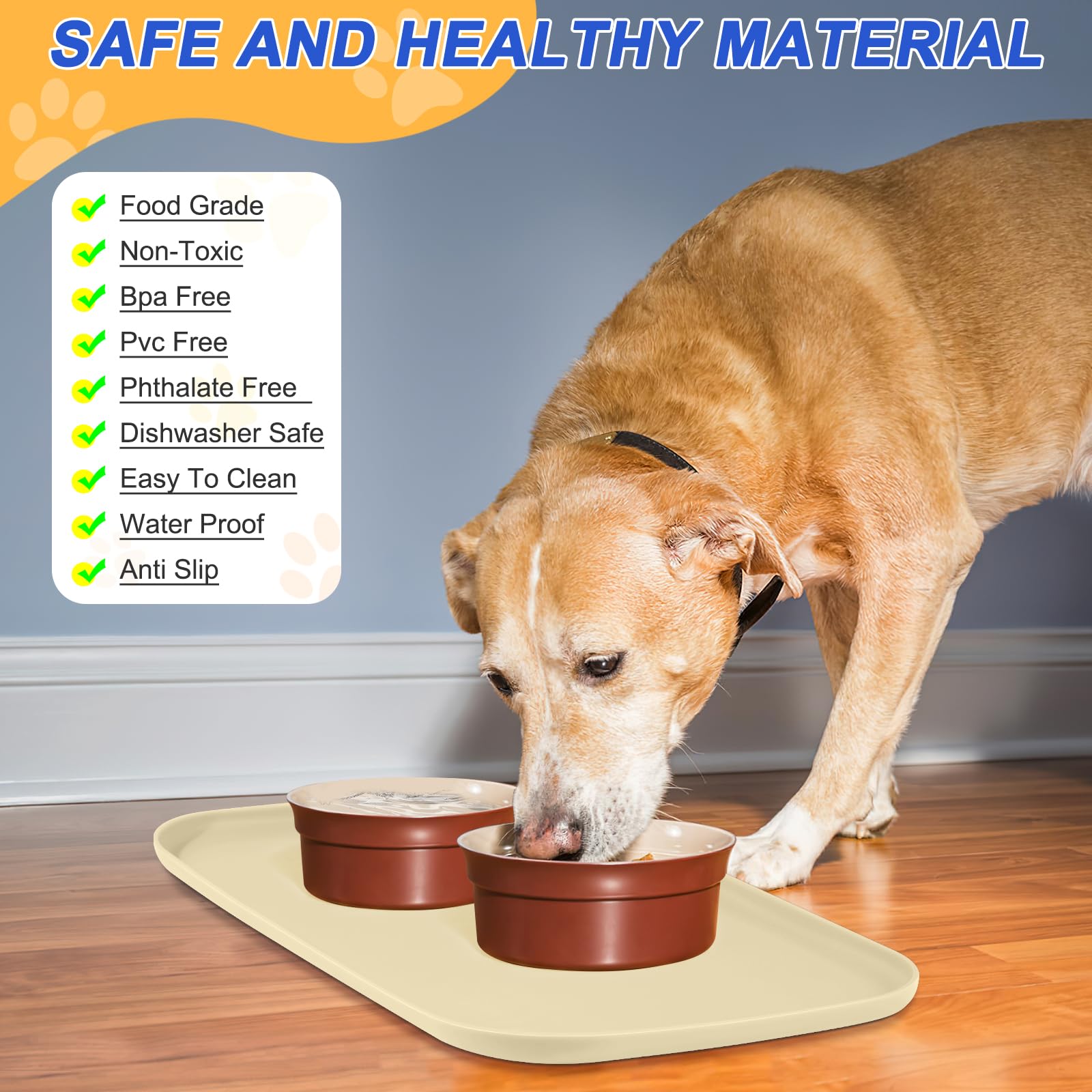 Tapis SMILOOL en silicone alimentaire, nettoyage facile au lave-vaisselle.