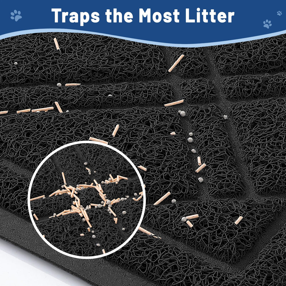 Smiry tapis-litiere-chat imperméable-liquide protège le sol des éclaboussures.