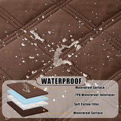 Couverture réversible Smiry en marron chocolat pour deux styles