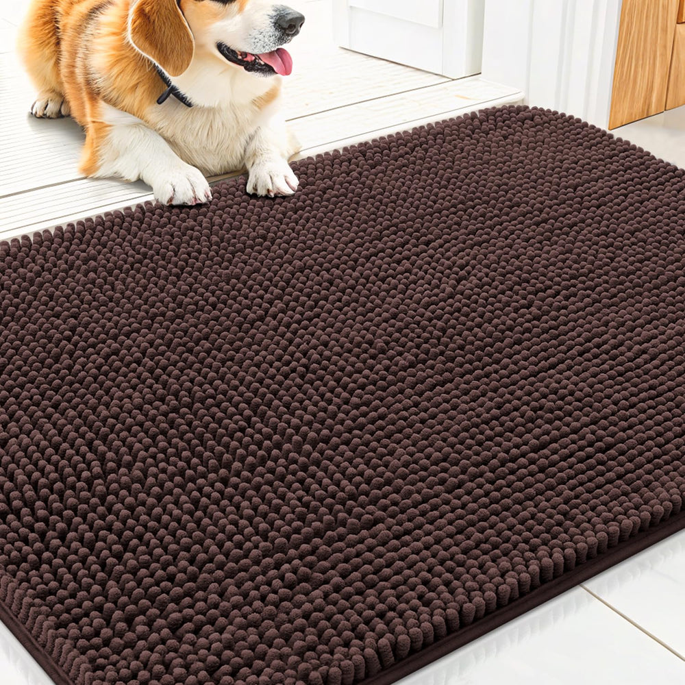 Smiry tapis absorbante en chenille capte l’humidité et les saletés des pattes.