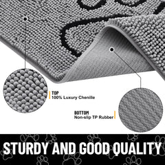 Smiry Tapis absorbant humidité et saletés à l’entrée.