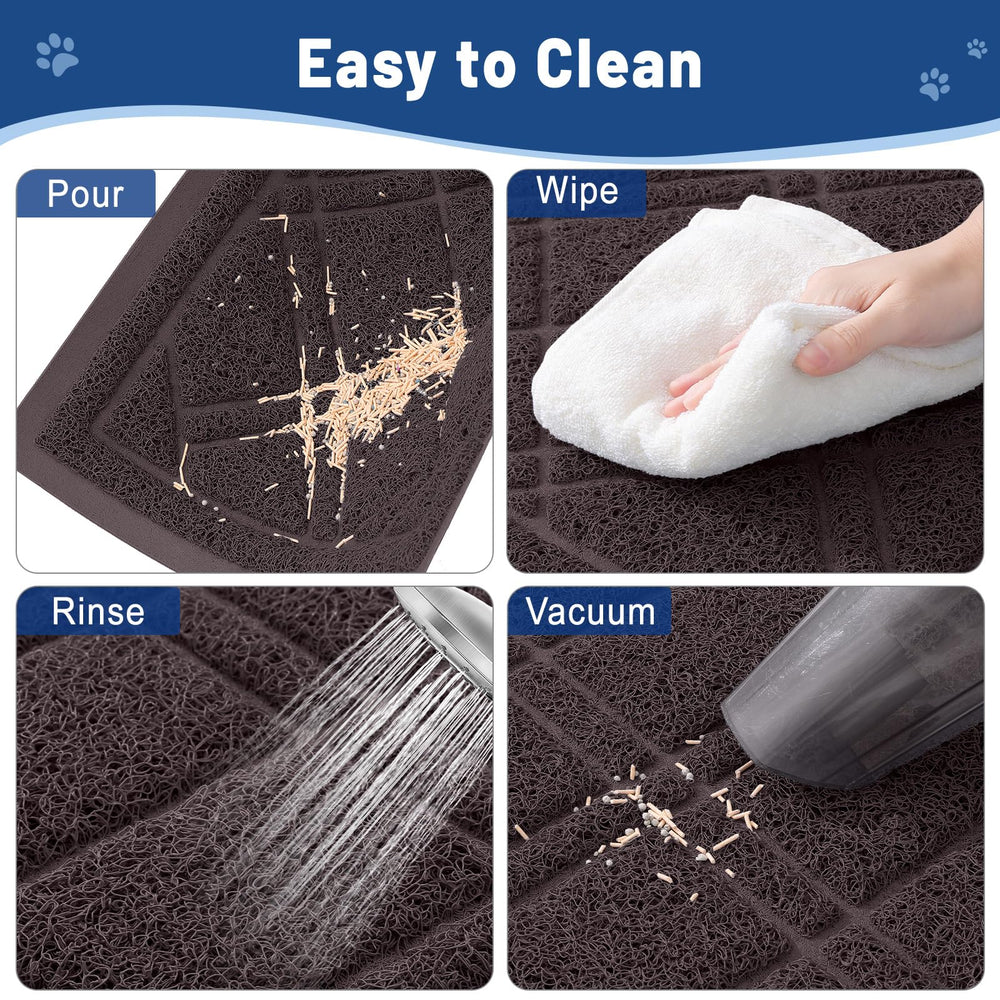 Tapis durable et résistant aux griffures sur le sol intérieur.