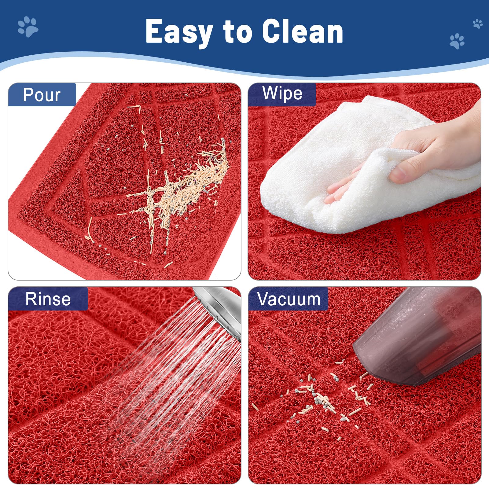 Tapis-litière Smiry anti-éclaboussures limite les dégâts.