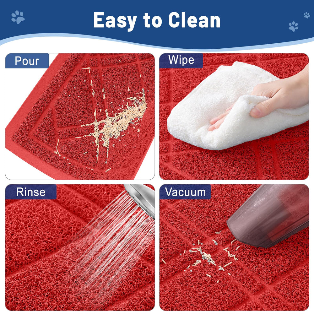 Tapis-litière Smiry anti-éclaboussures limite les dégâts.