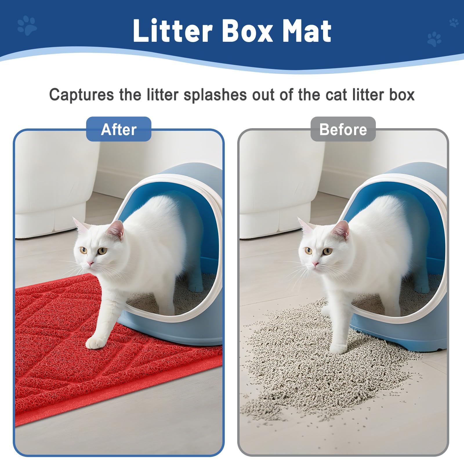 Tapis-litière Smiry confort-pattes doux pour les pattes du chat.