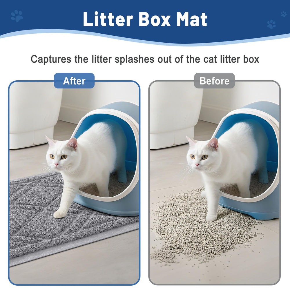Smiry tapis-litiere douce-pattes-chat 47x32: confort pour les pattes sensibles.