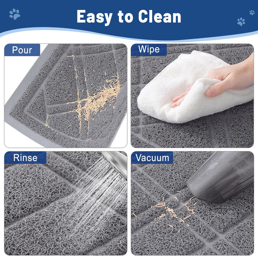 Smiry tapis-litiere durable-gris 47x32: résistance et longévité.
