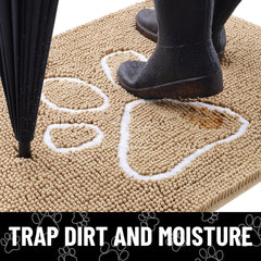 Smiry tapis absorbant saleté retient l’humidité près de la porte.