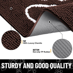 Tapis Smiry : base antidérapante pour sécurité sur sols lisses.