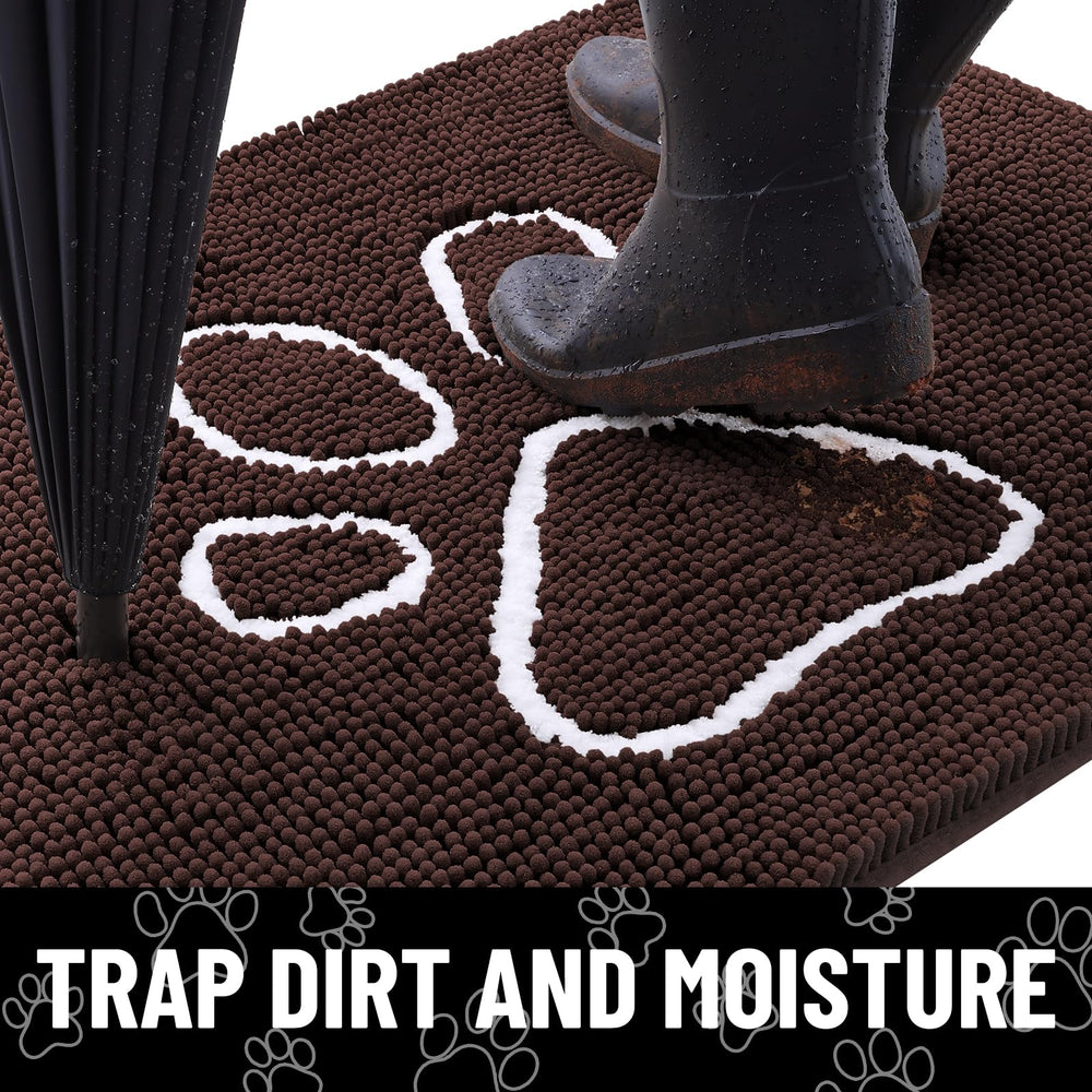 Smiry Tapis porte chenille douce pour plus de confort.