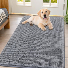 Smiry Tapis porte chenille pattes mouillées: absorption efficace et toucher doux.