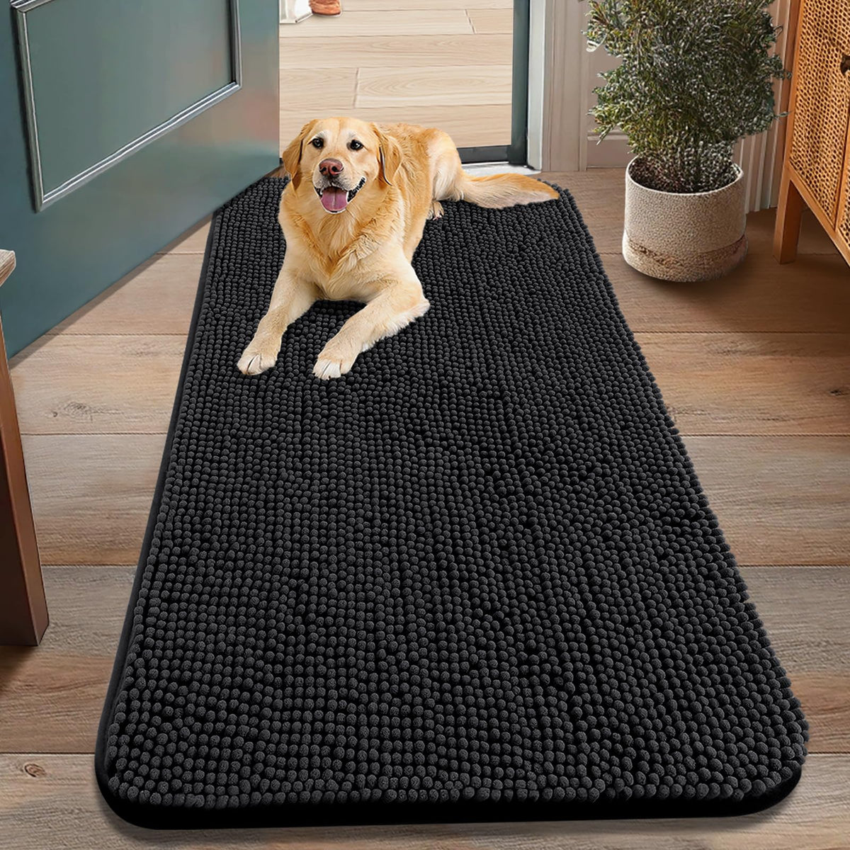 Smiry tapis porte-chien absorption-humidite: protège le sol à l’entrée.