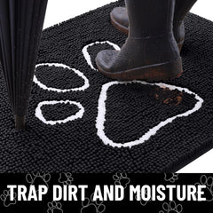 Tapis Smiry antidérapant avec base caoutchouc stable pour éviter les glissades.