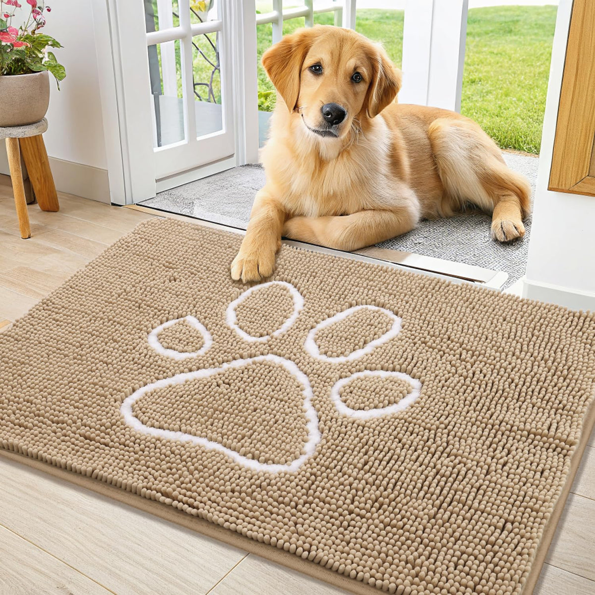 Smiry tapis porte pattes boue: absorbe l'humidité et garde l'entrée propre.