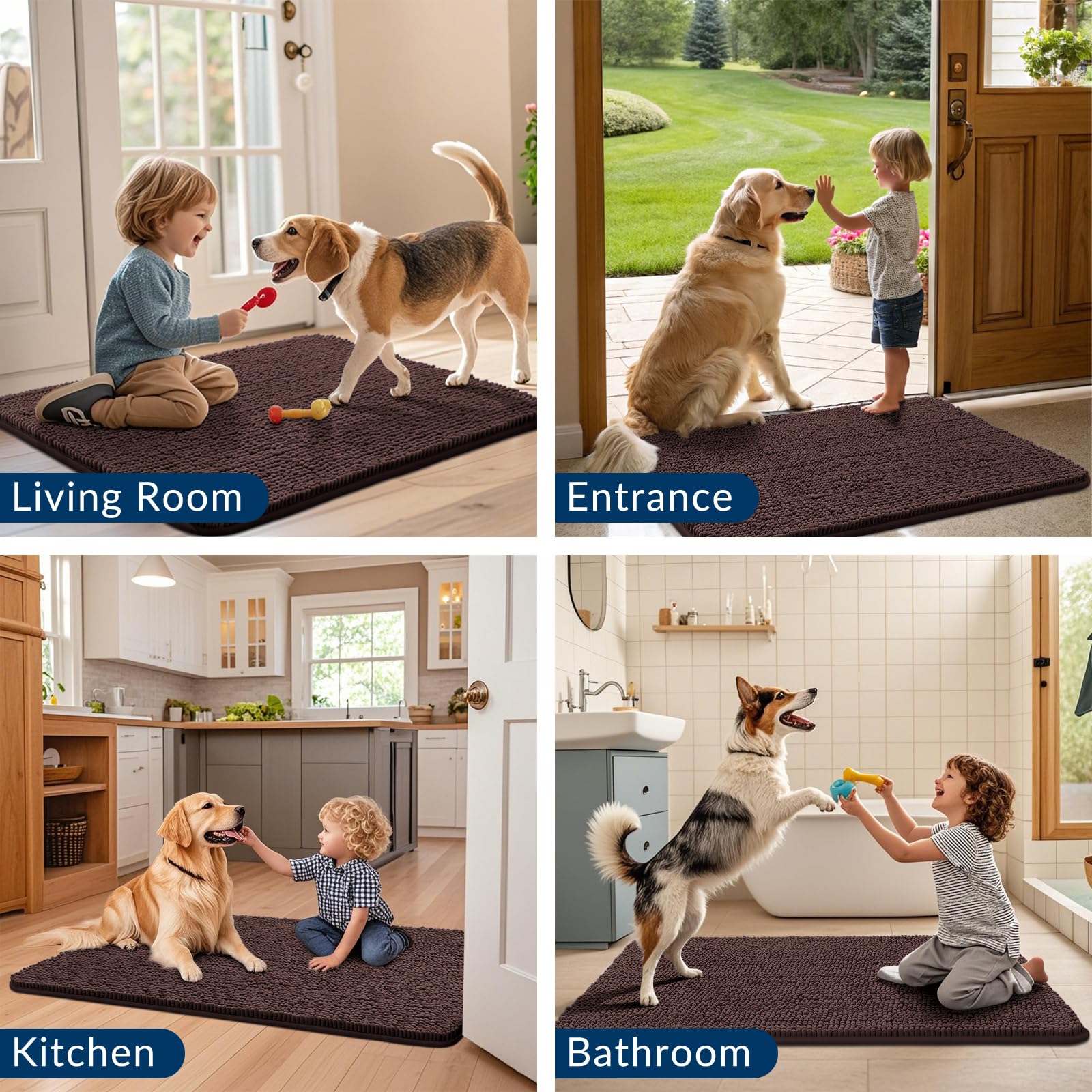 Smiry Tapis porte pour sols propres et zones intérieures sèches