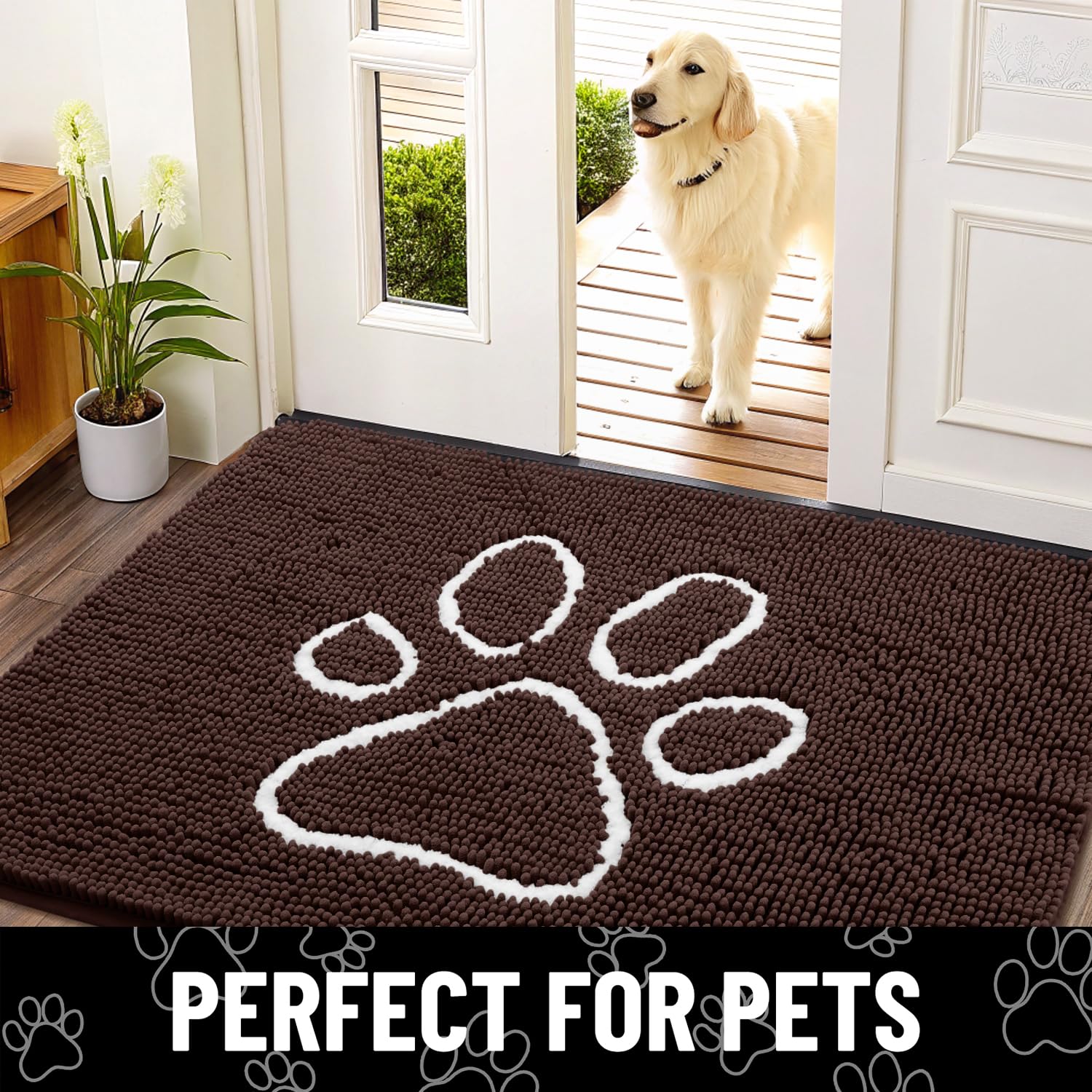 Tapis Smiry usage intérieur et extérieur : polyvalent pour entrée et terrasse.