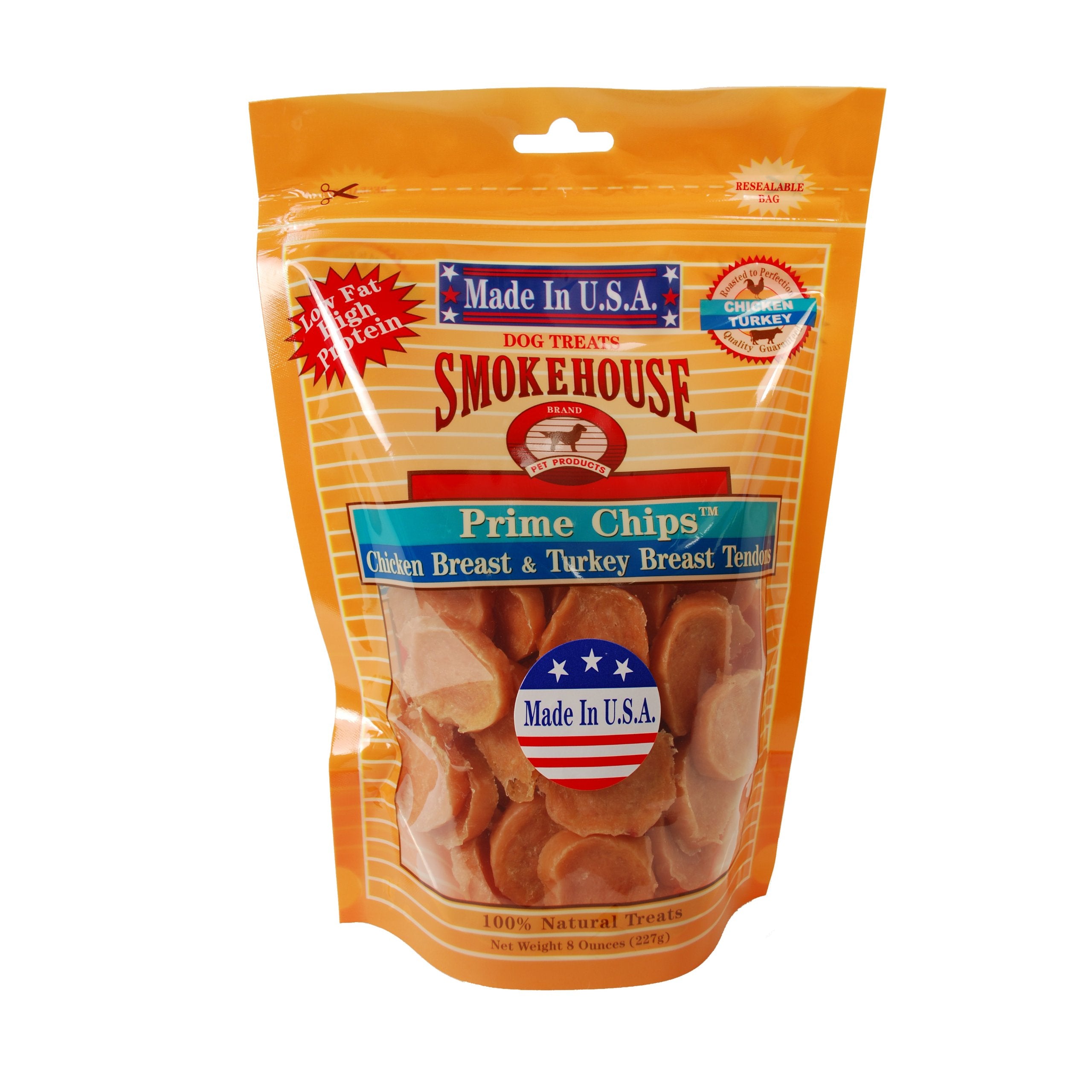 Smokehouse Prime Chips : friandise naturelle au poulet, idéale pour l'entraînement des chiens