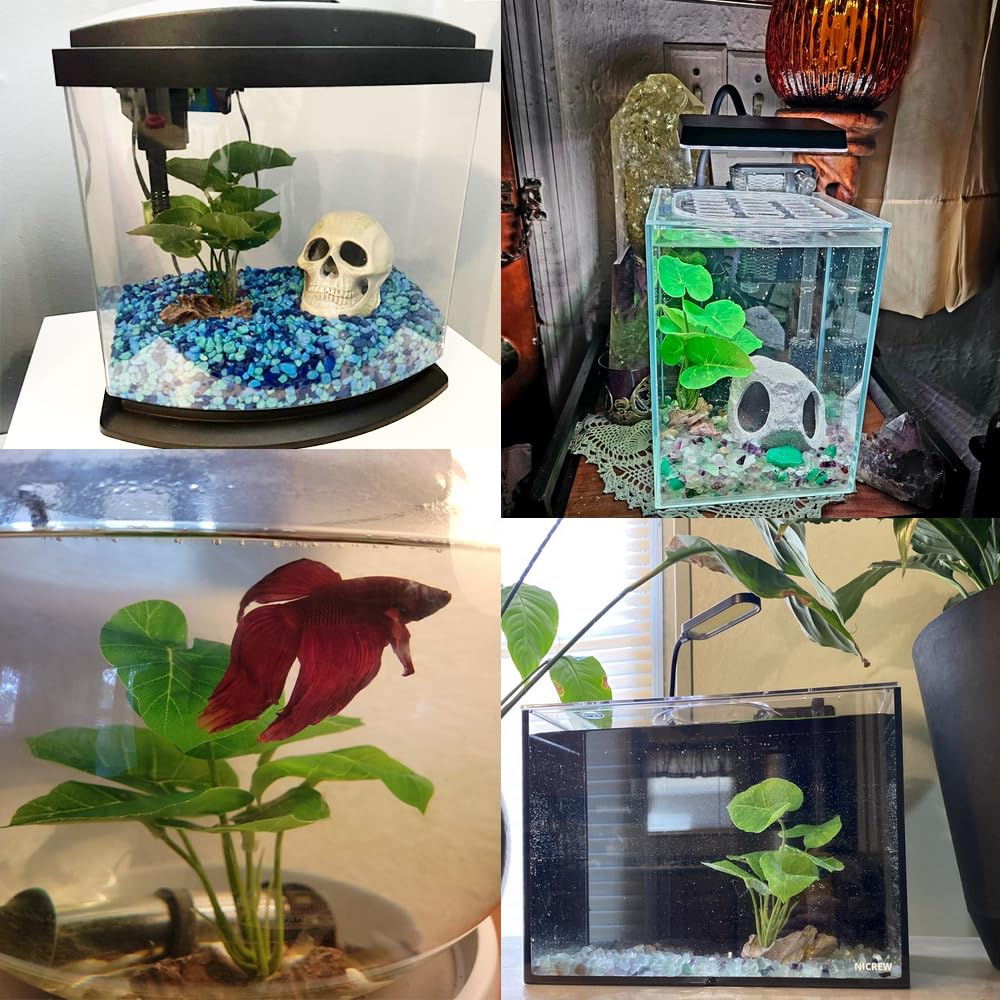 Décor d’aquarium Smoothedo-Pets avec accessoires verts polyvalents