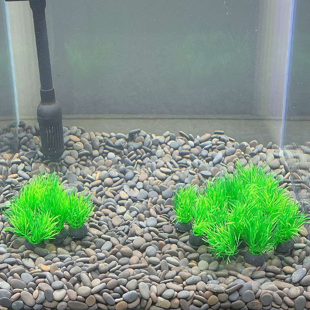 Smoothedo-Pets ensemble plantes artificielles aquarium vert 20pieces, design compact.