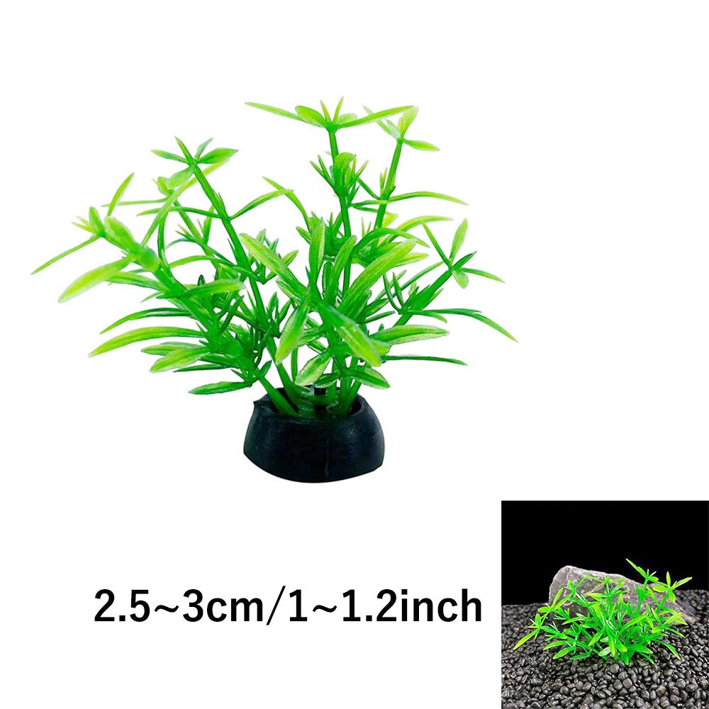 Smoothedo-Pets plante artificielle d'aquarium hauteur 1 pouce, verdure durable.