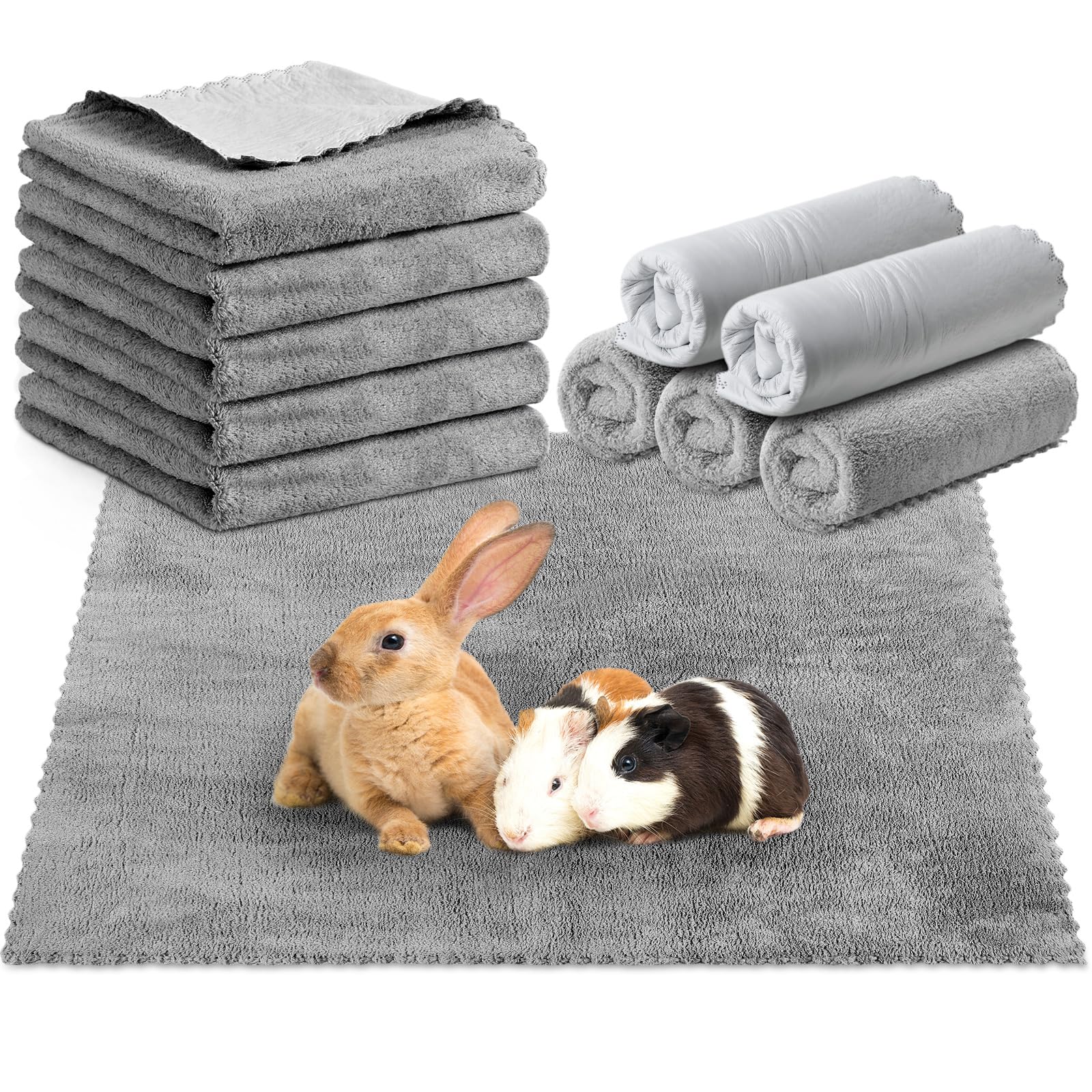 SmoothNovelty ensemble 5 couvertures imperméables gris pour cochon d'inde, protection et confort.