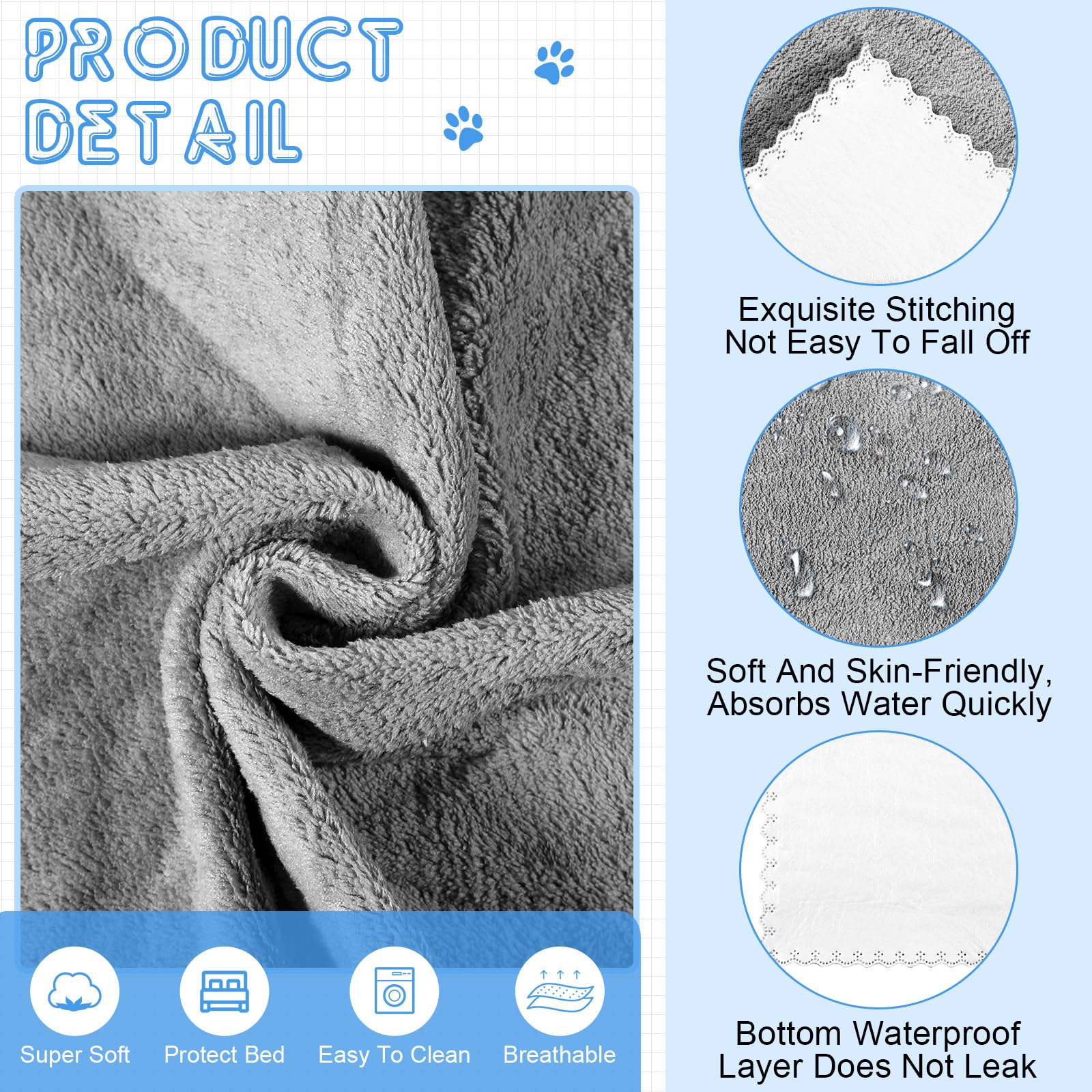 SmoothNovelty membrane imperméable protège sols et cages contre les liquides.