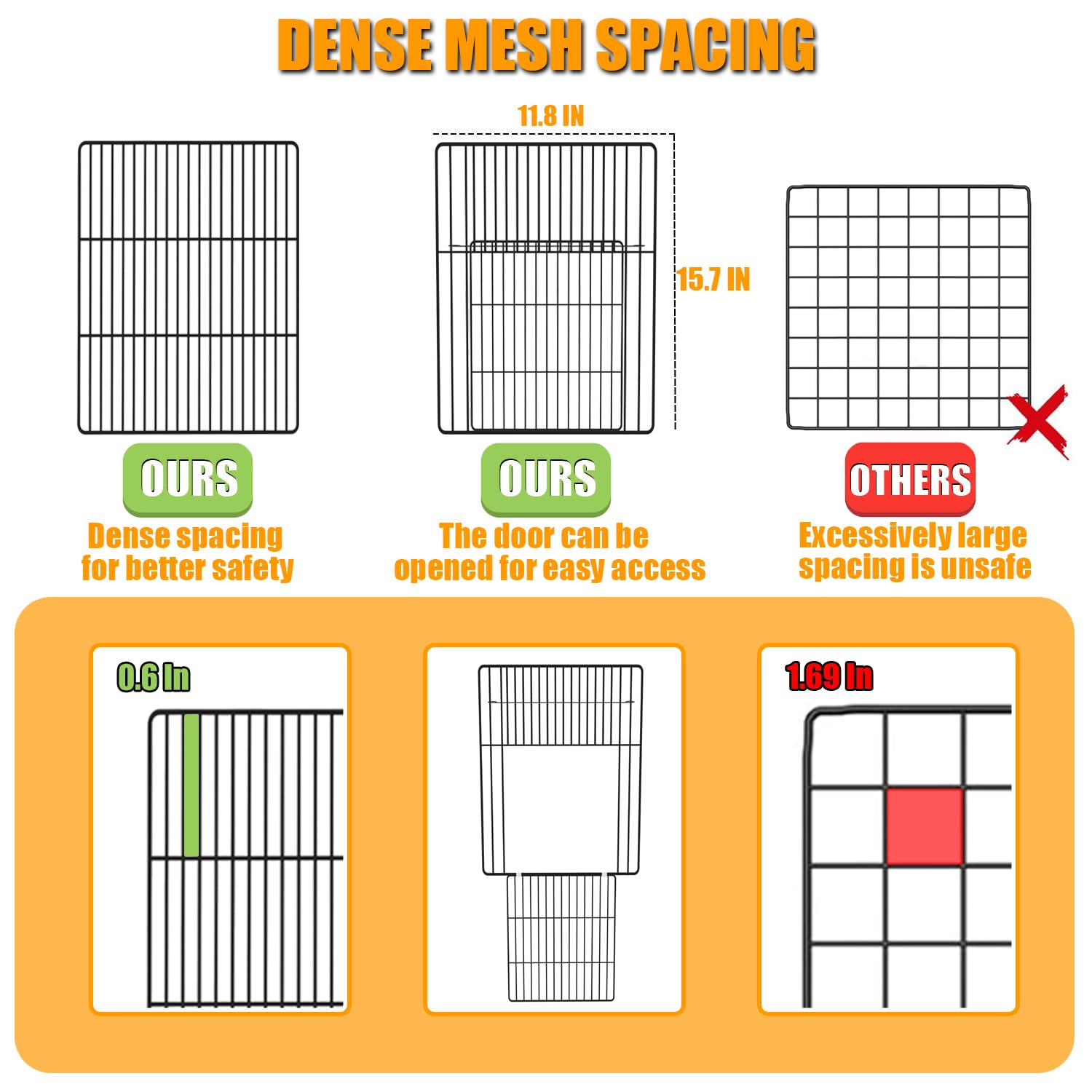 Cage cobaye SNAAT design anti-evasion pour un enclos plus sûr.