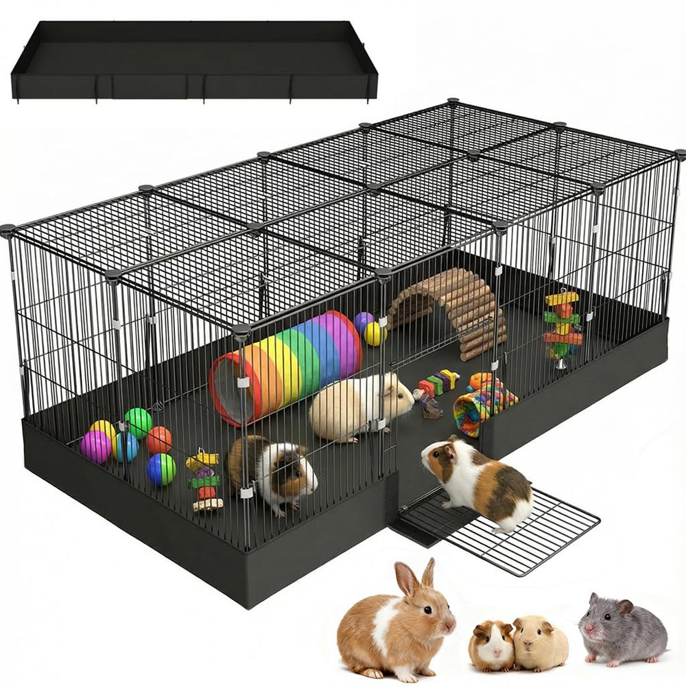 Cage SNAAT pour cobaye avec doublure imperméable protégeant le bois et facilitant le nettoyage.