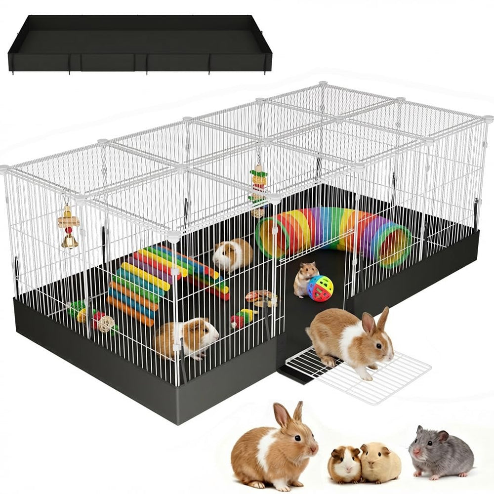 SNAAT cage cobaye toit transparent, accès facile et observation claire.