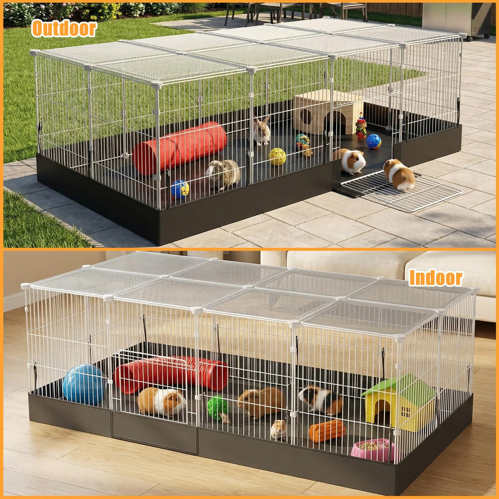 SNAAT cage extensible pour rongeurs et lapins, configuration flexible.