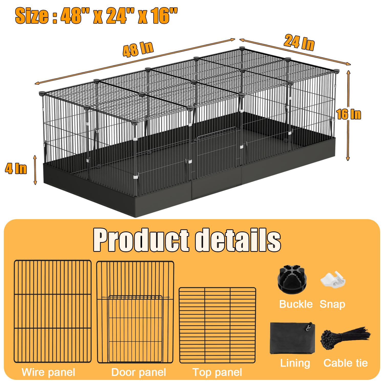 Cage maillage métallique SNAAT robuste pour petits animaux.