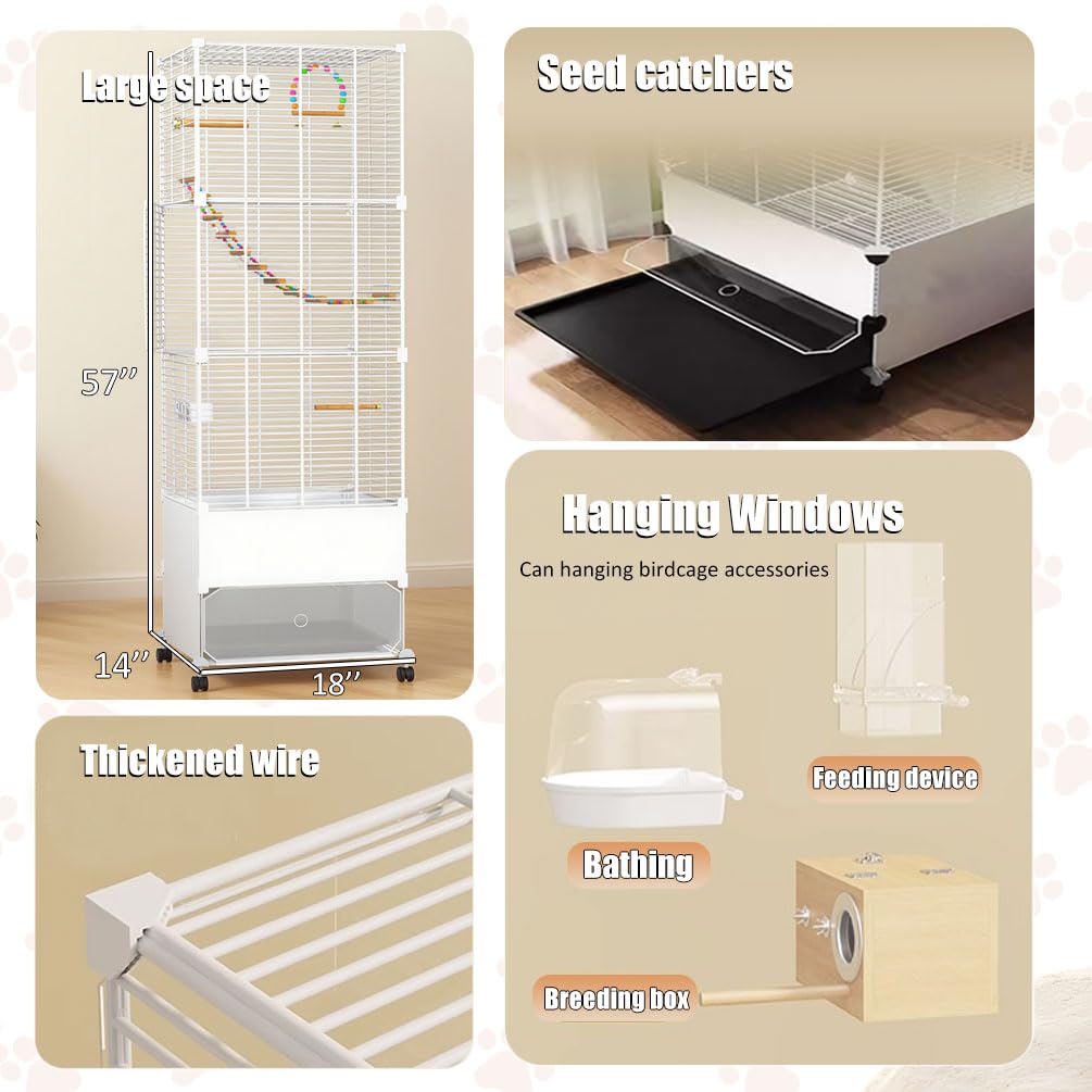 SNAAT cage d'oiseaux accessoires inclus, tout le nécessaire en un seul achat.