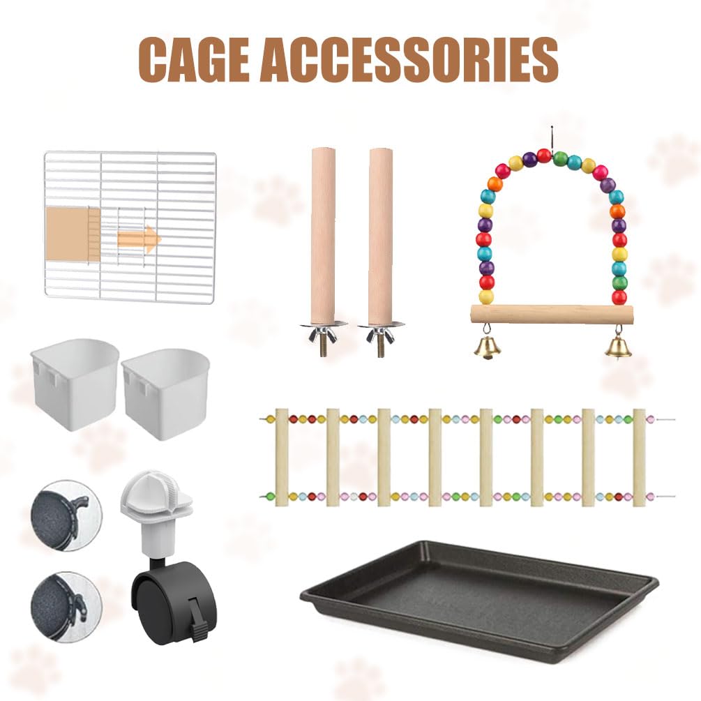 SNAAT cage d'oiseaux porte grande ouverte, accès pratique pour interaction quotidienne.