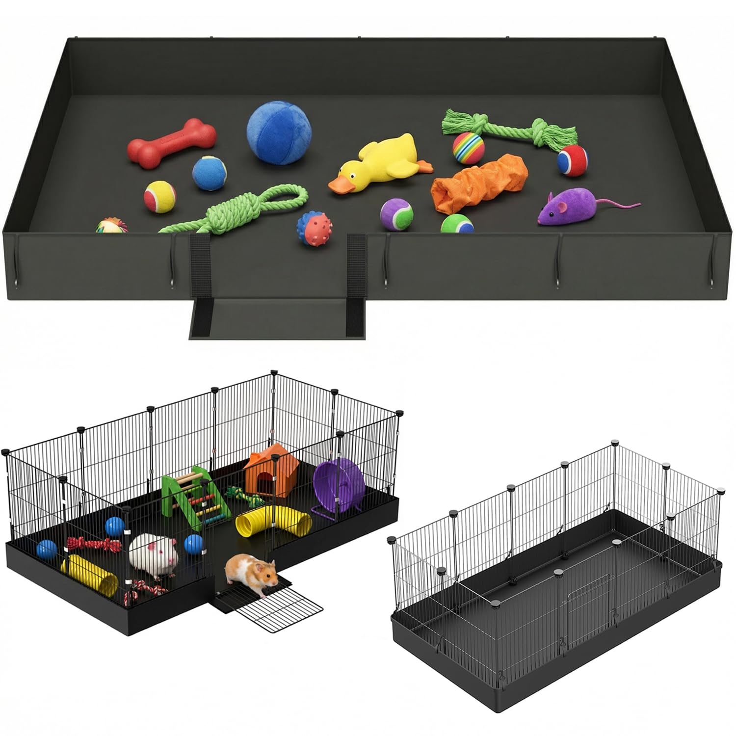 Liner SNAAT pour cage cochon-d-inde – vue extérieure et montage pratique